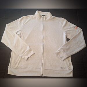 Greg Norman Collection Full Zip Fleece Sweater Jacket Men’s Size Medium Beige